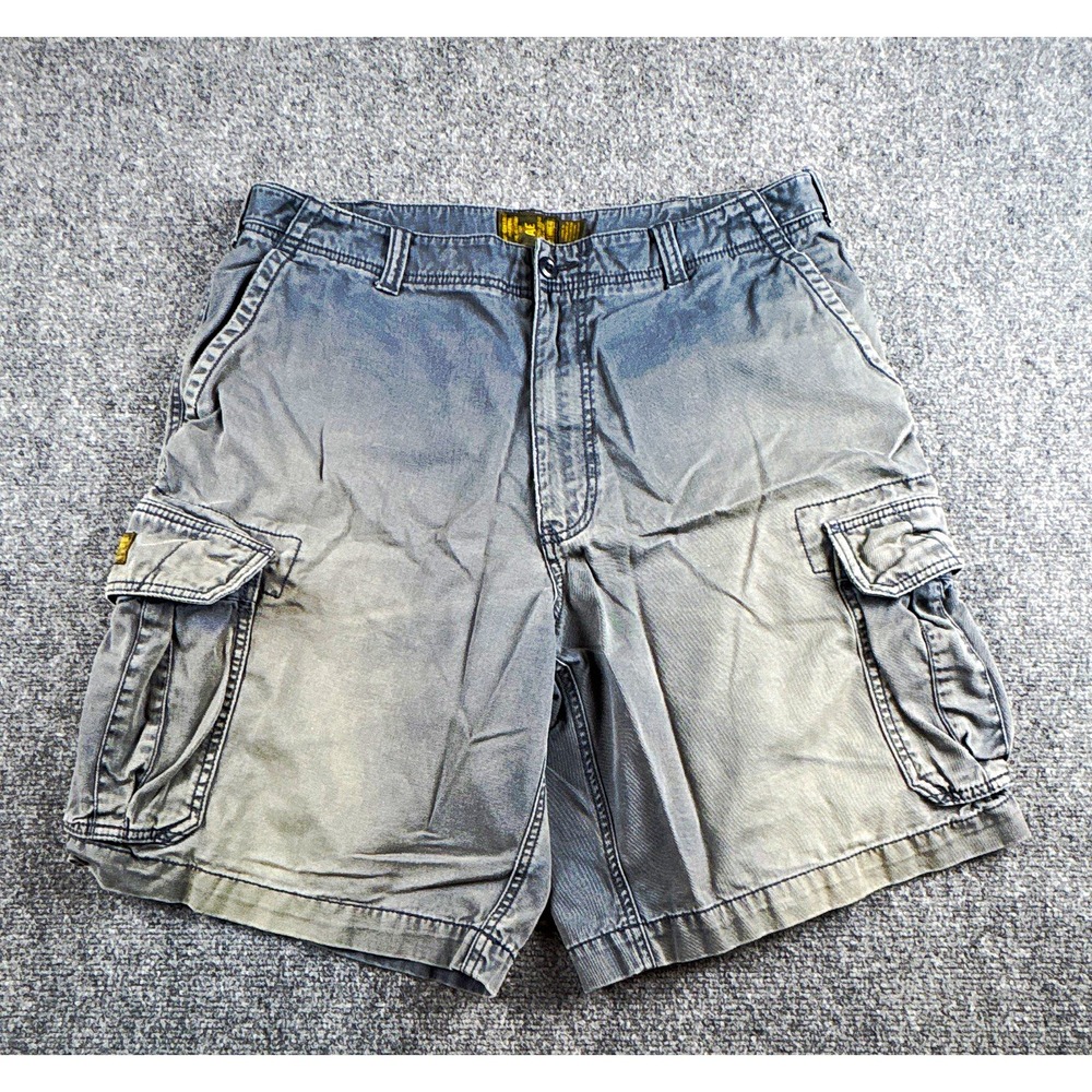 American Eagle Men's Classic Utility Cargo Shorts Washed Faded Gray Size 36